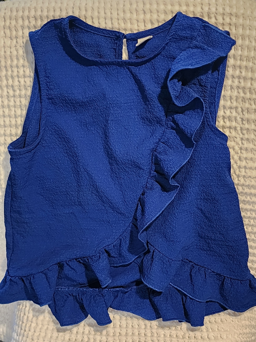 Girls' Ruffle Tank Top - Blue